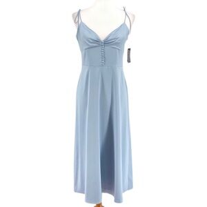Danielle Bernstein Baby Blue Midi Slip Dress
